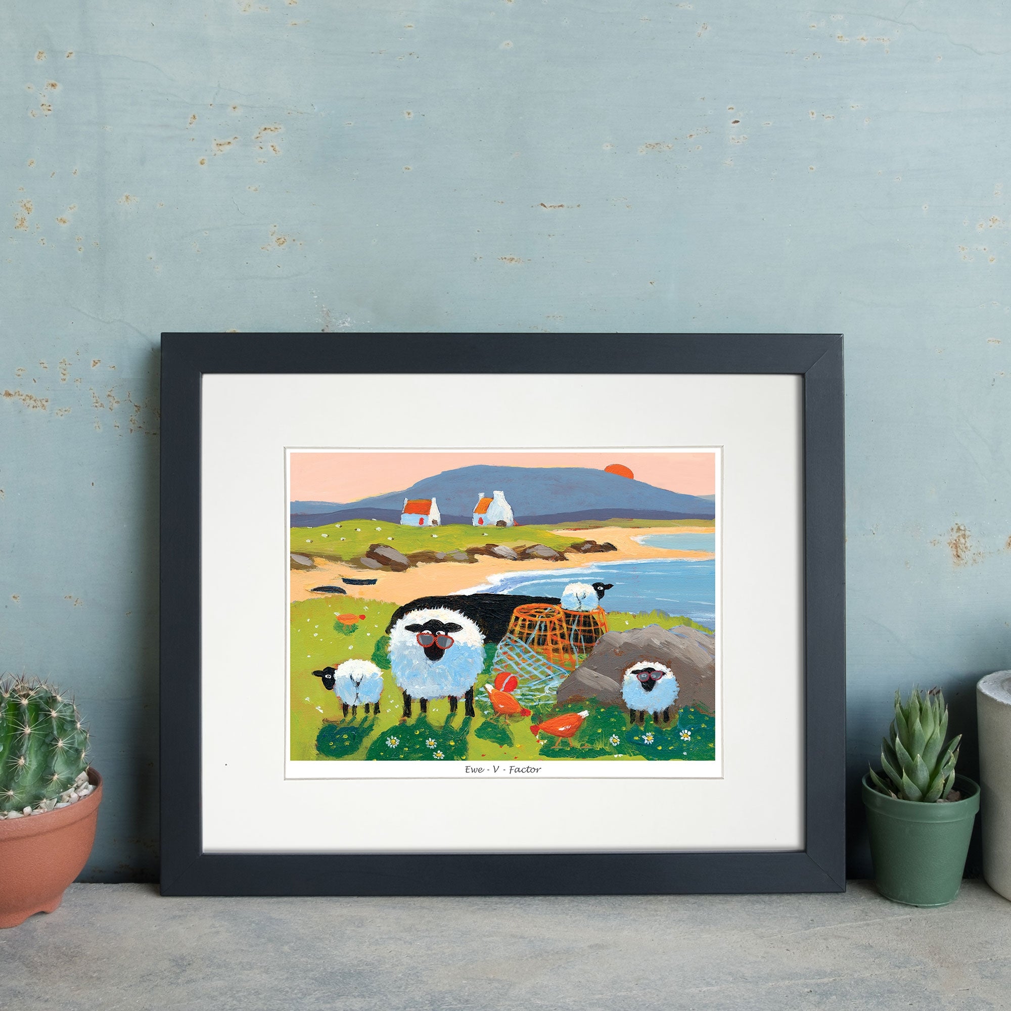 Ewe-V Factor Mounted Print