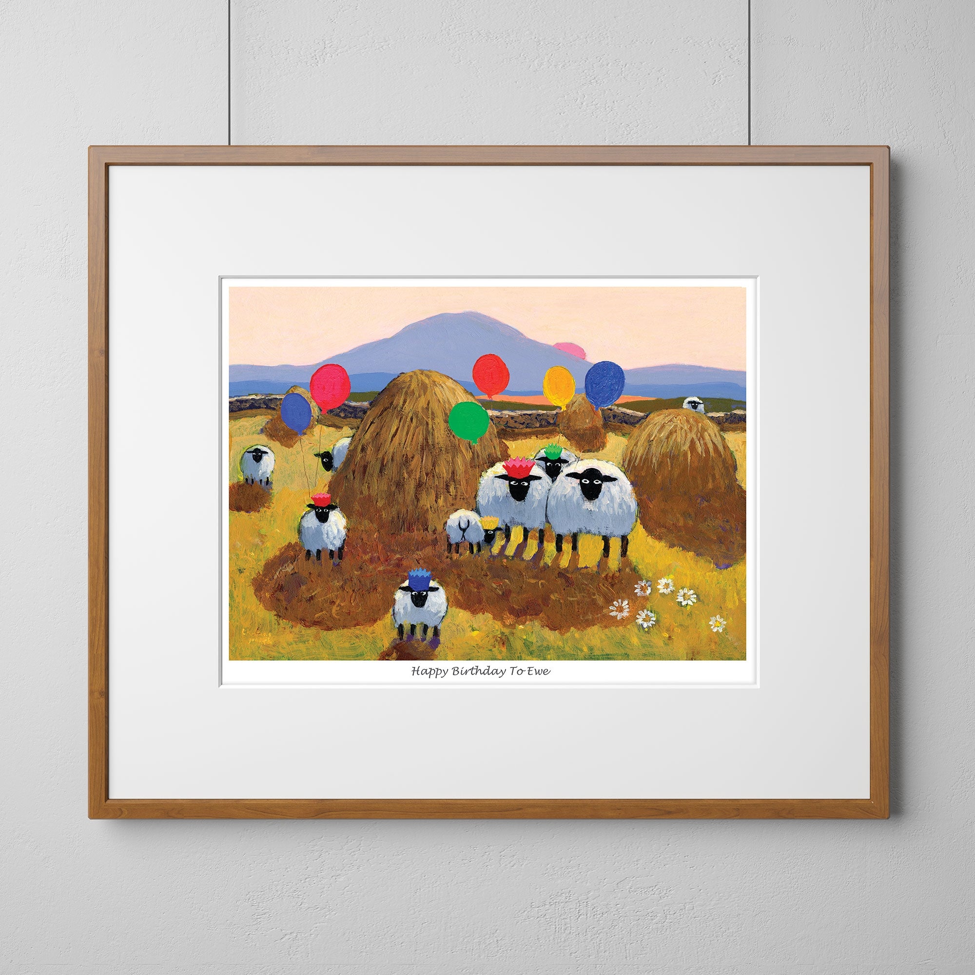 Happy Birthday To Ewe Mounted Print