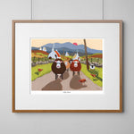 Silly Moo Mounted Print