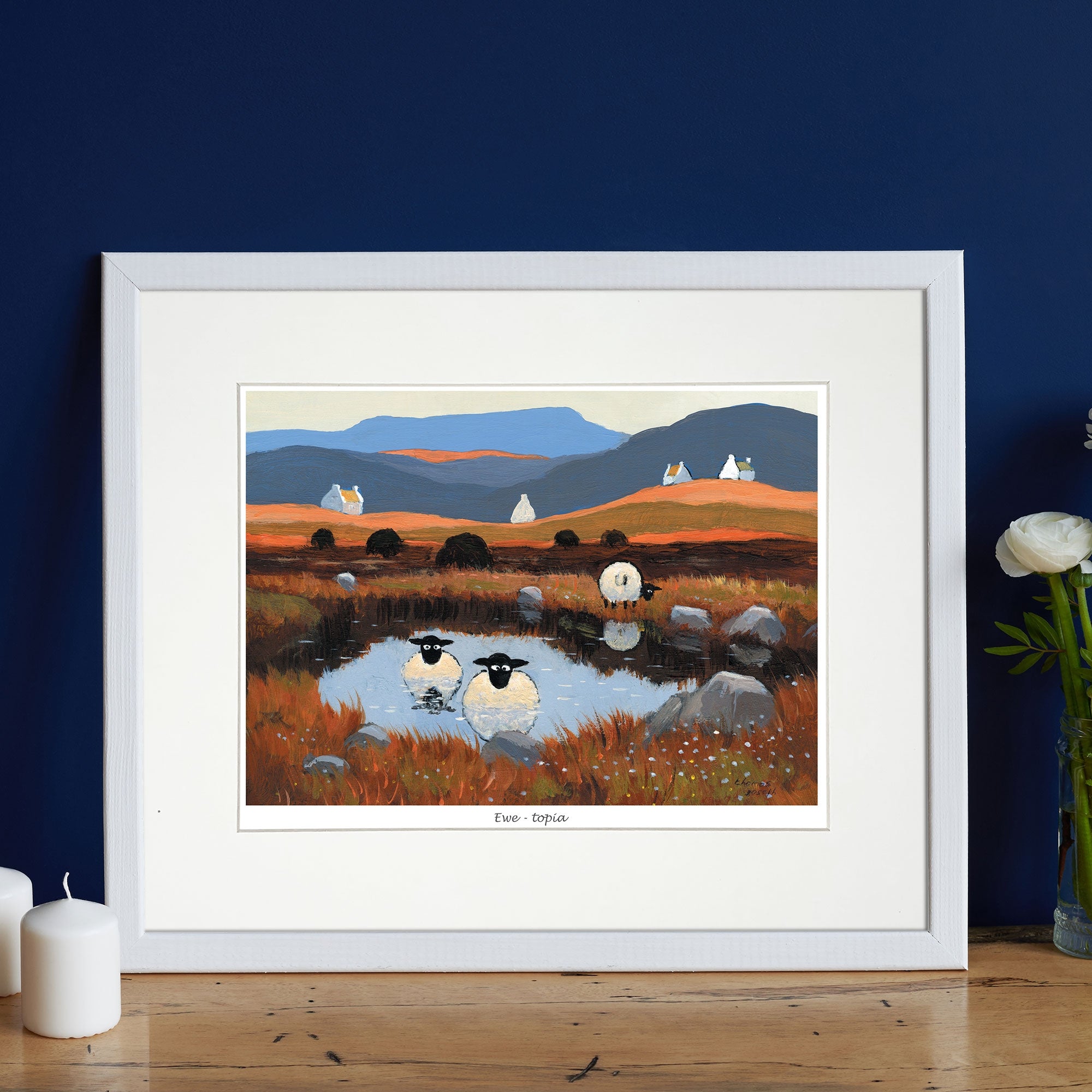 Ewe-Topia Mounted Print