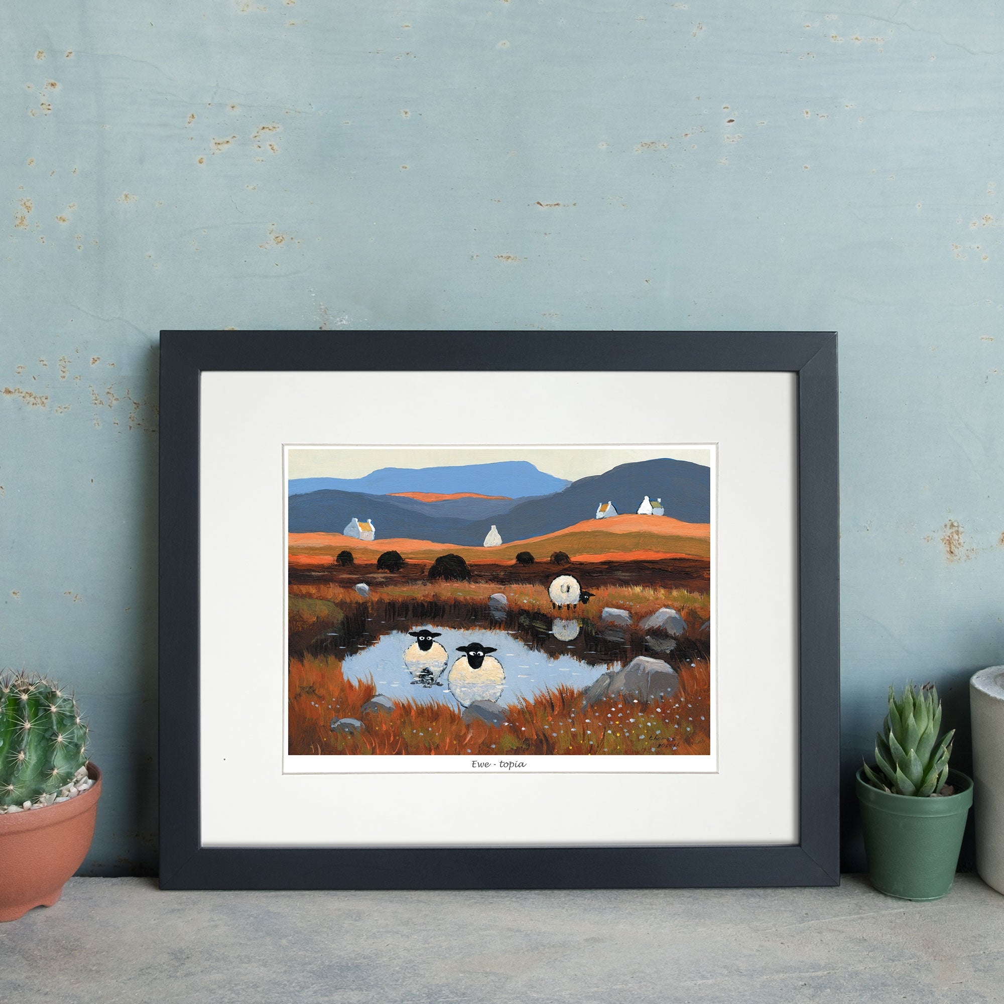 Ewe-Topia Mounted Print
