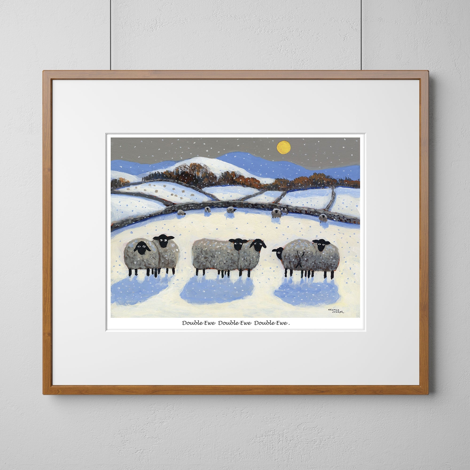 Double Ewe, Double Ewe, Double Ewe Mounted Print