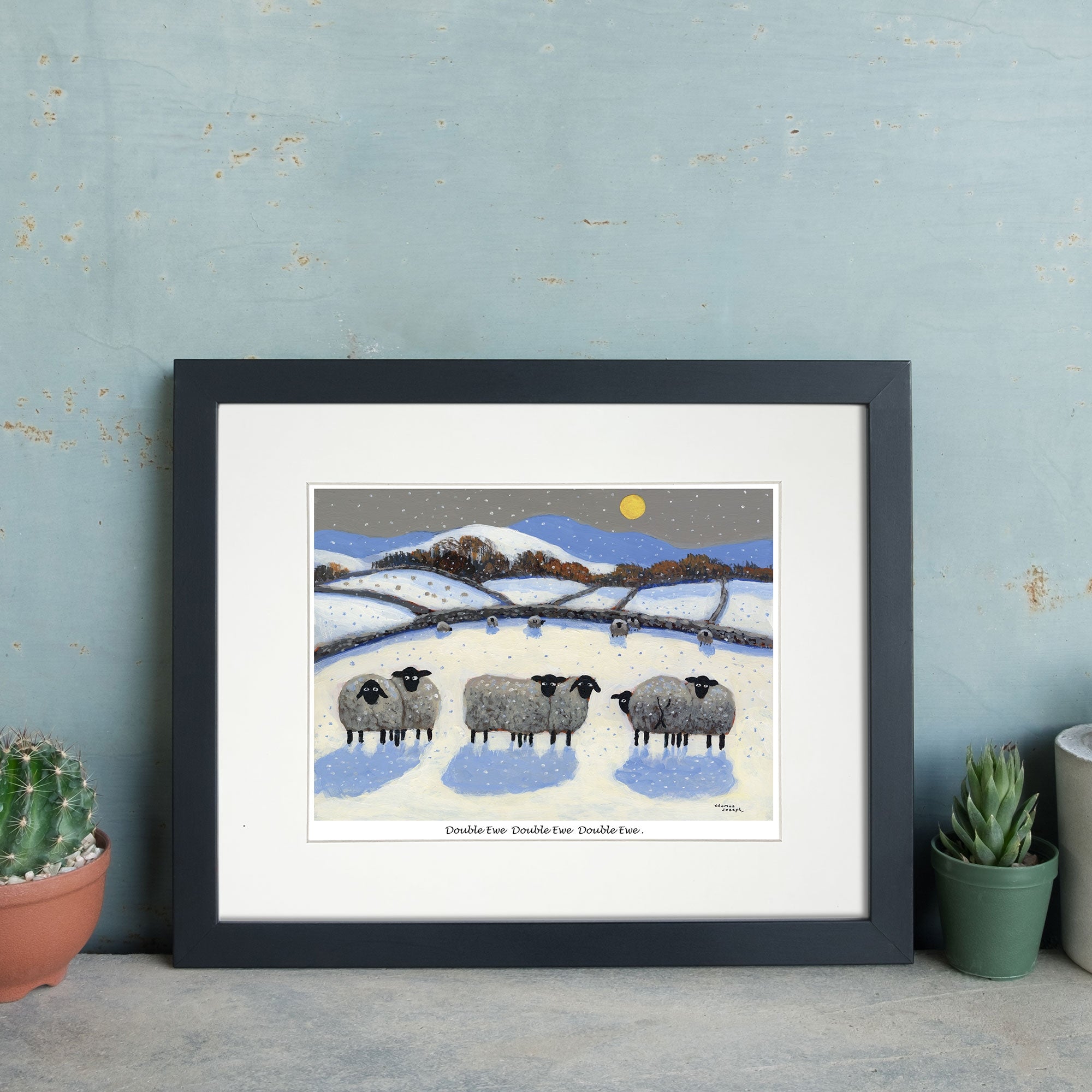 Double Ewe, Double Ewe, Double Ewe Mounted Print