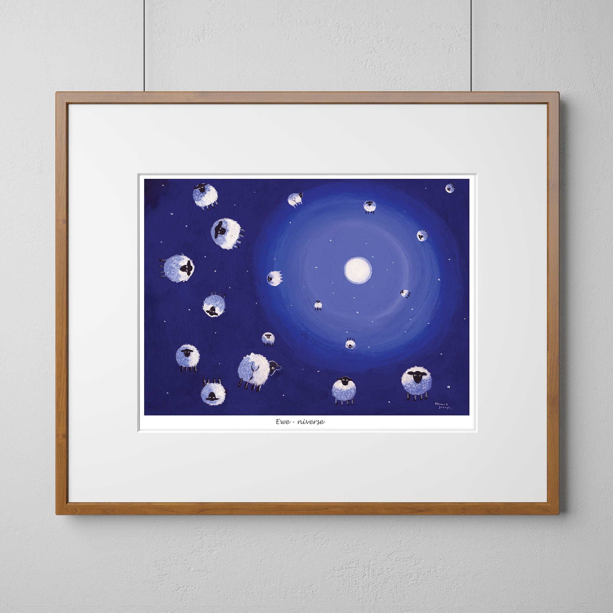 Ewe-Niverse Mounted Print