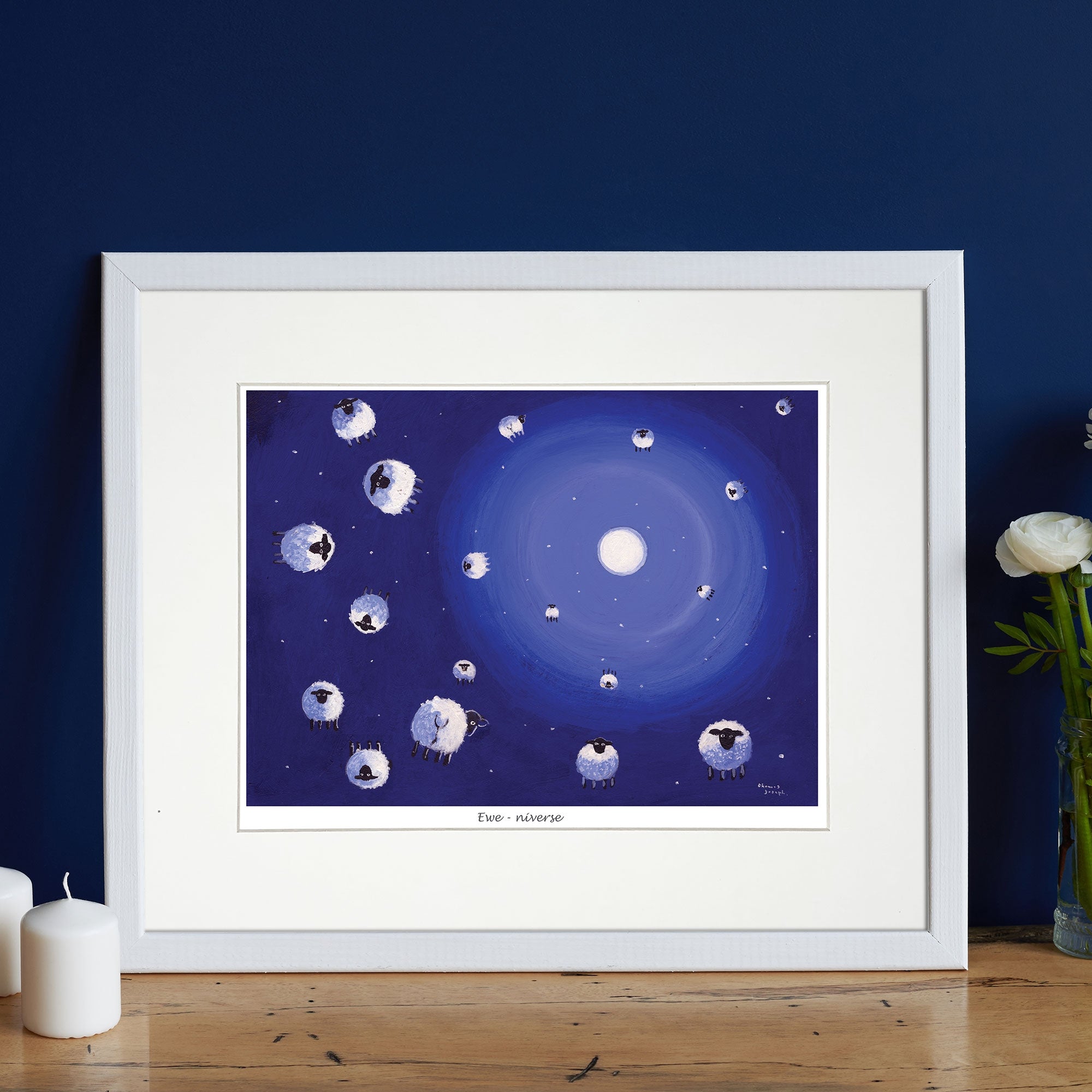 Ewe-Niverse Mounted Print
