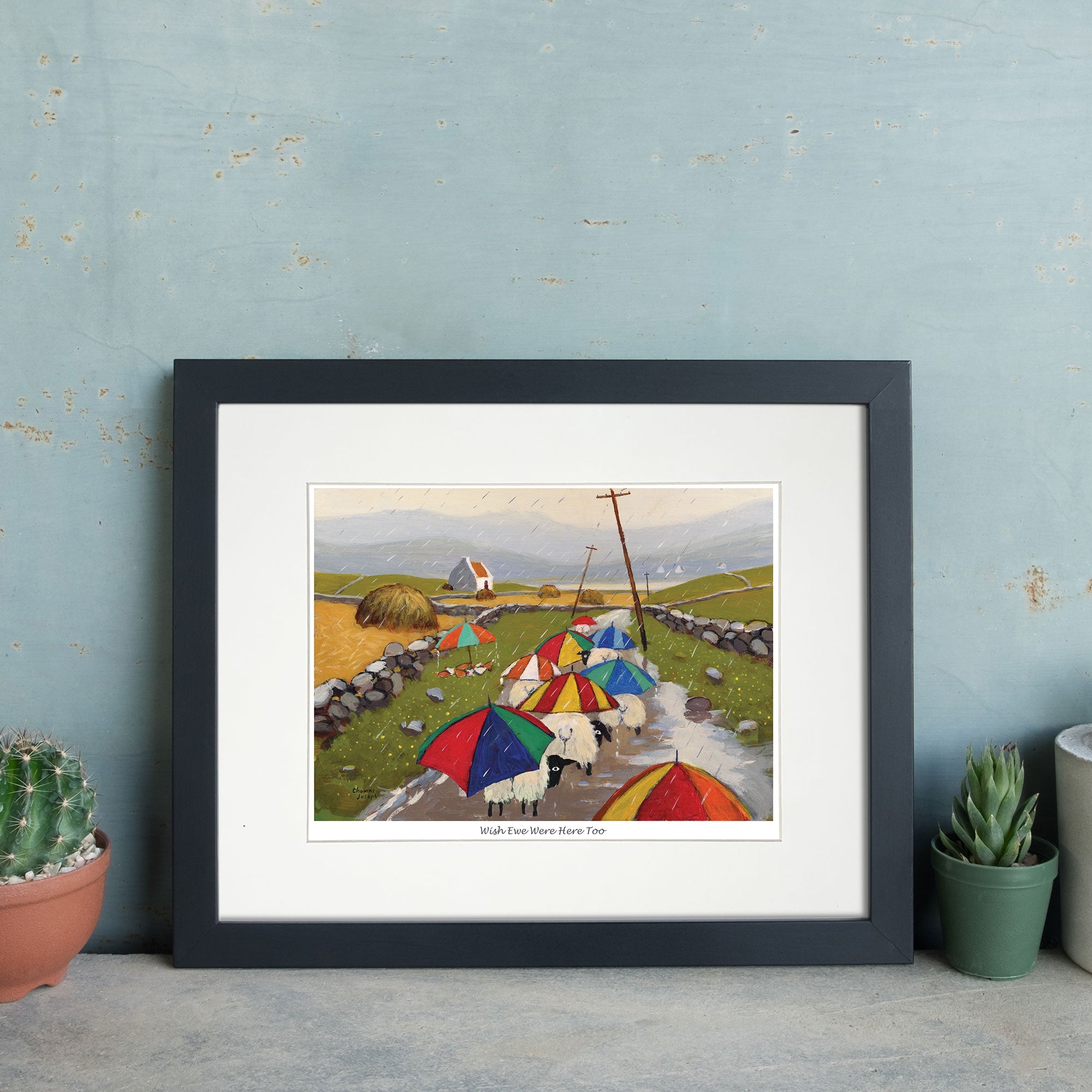 Wish Ewe Were Here Too Mounted Print