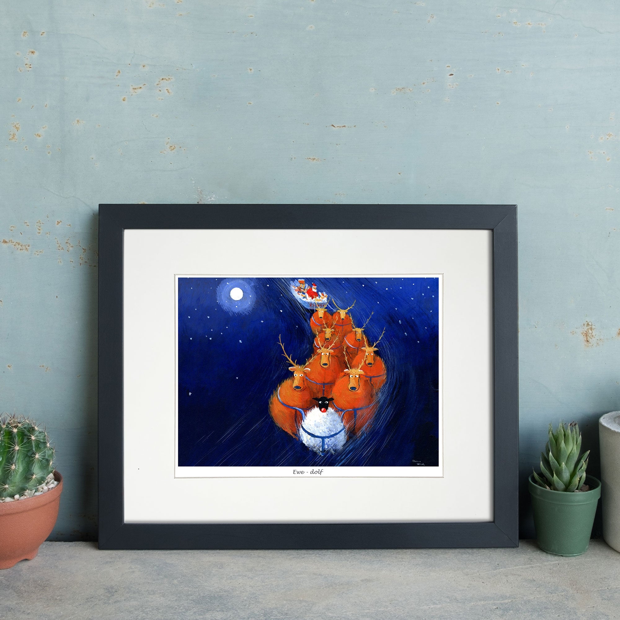 Ewe-Dolph Mounted Print