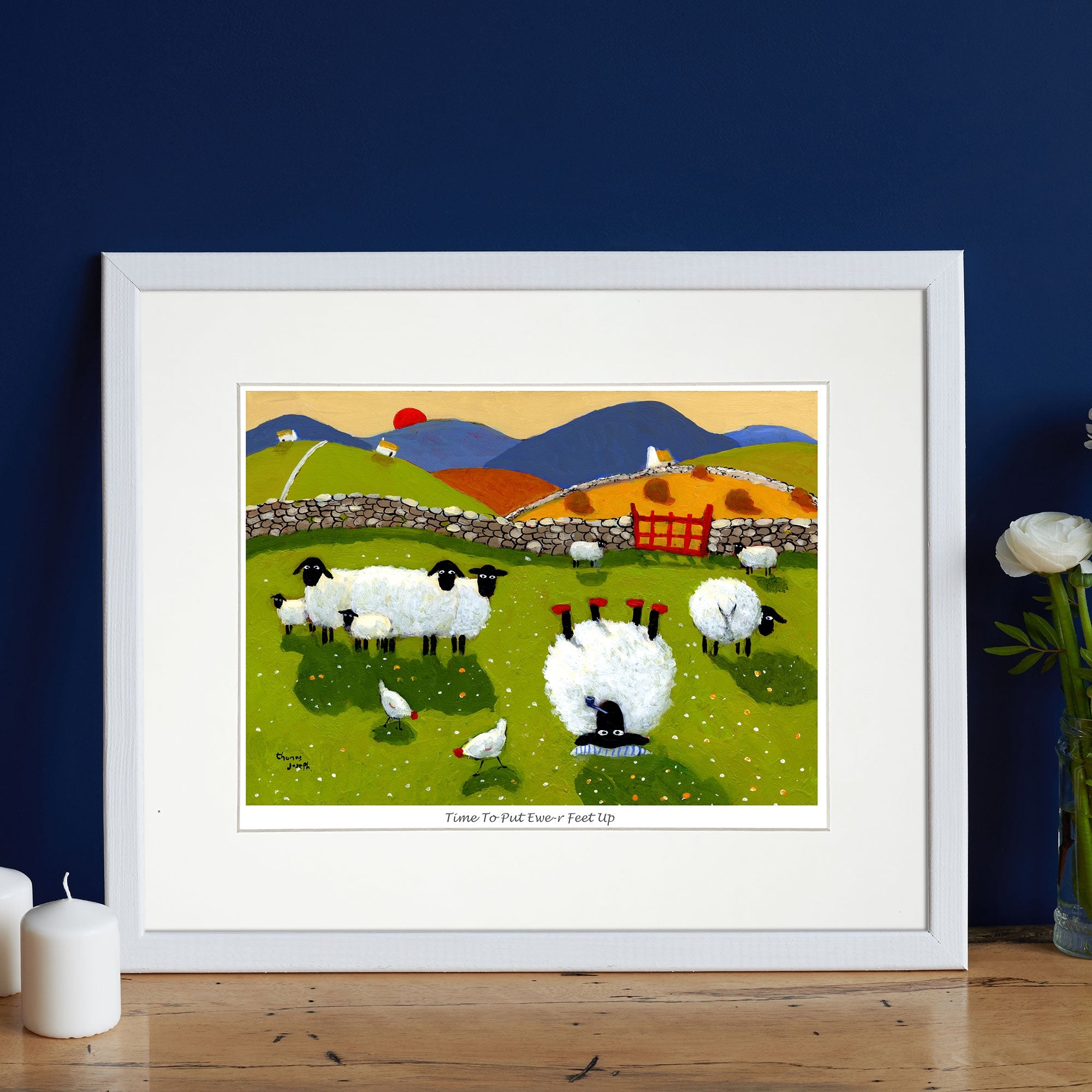 Time To Put Ewer Feet Up Mounted Print