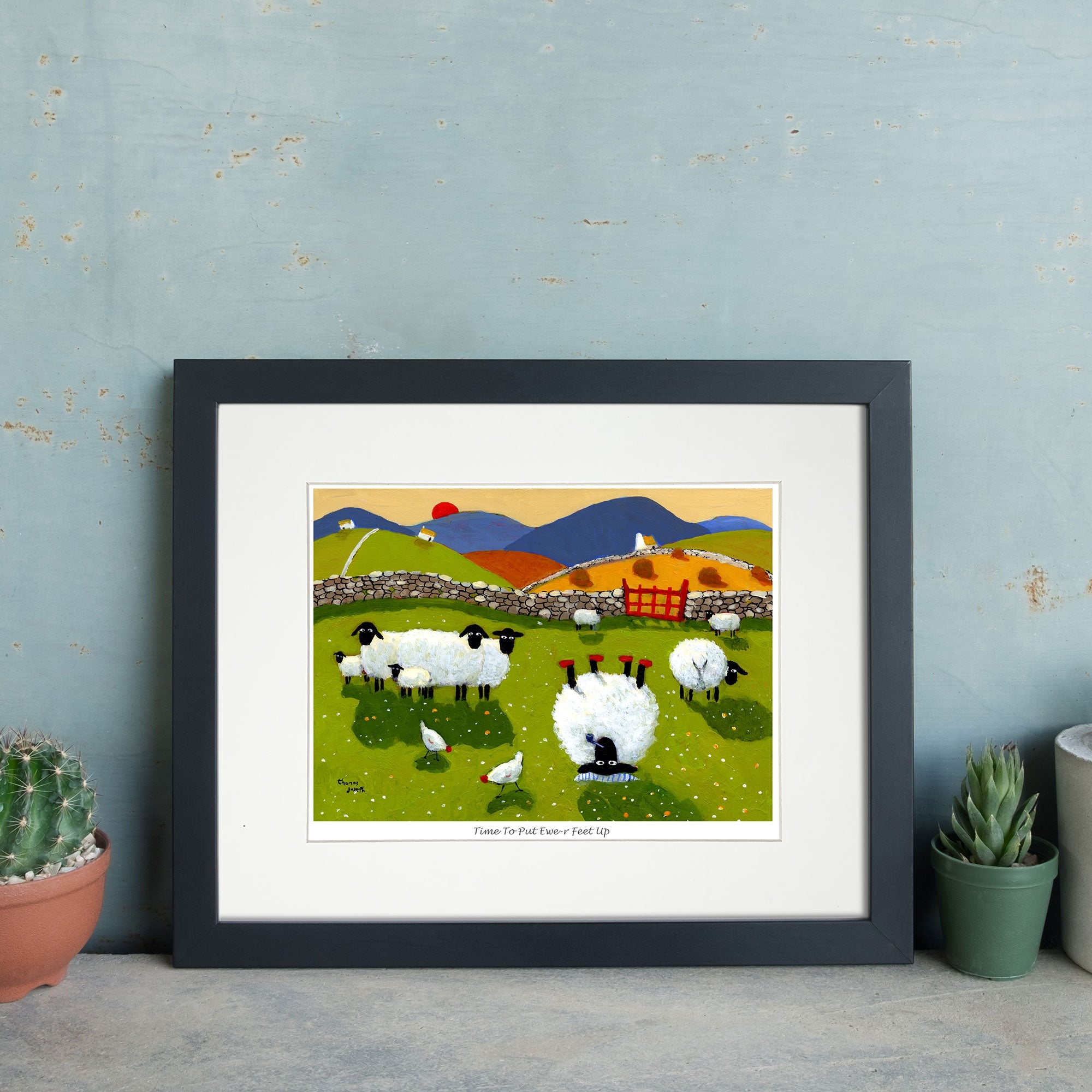 Time To Put Ewer Feet Up Mounted Print