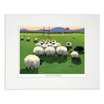 Painting sheep playing some Gaelic football