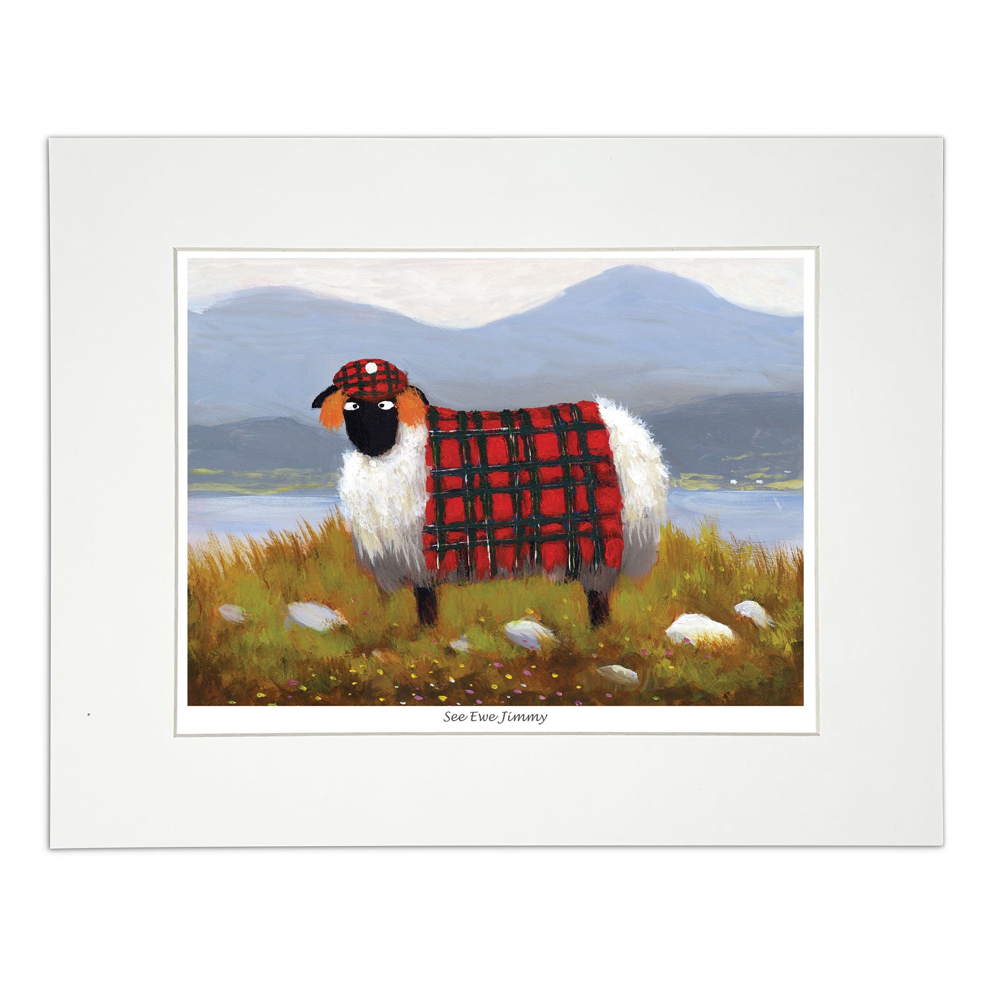 Wall art sheep with ginger hair