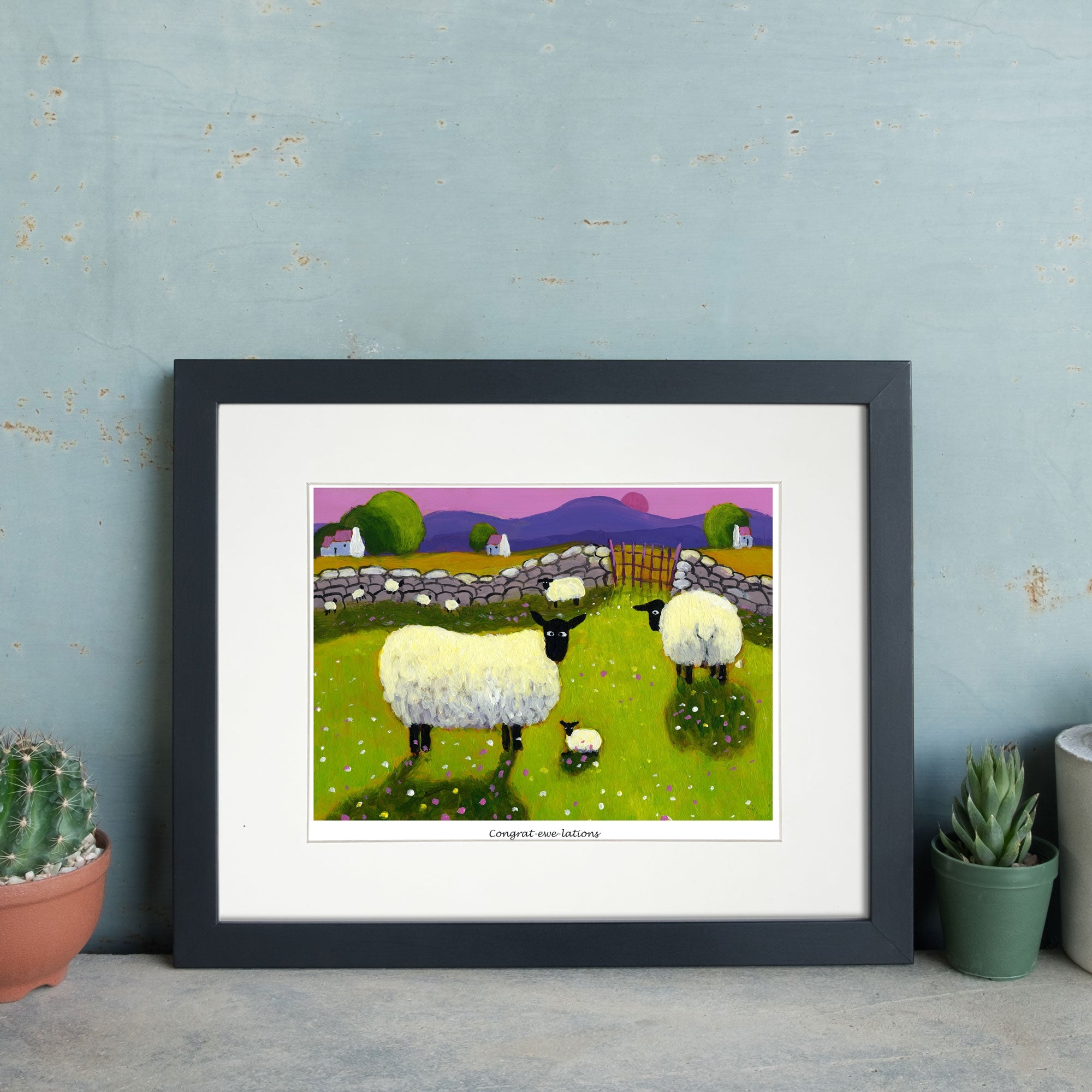 Congrat-Ewe-Lations Mounted Print