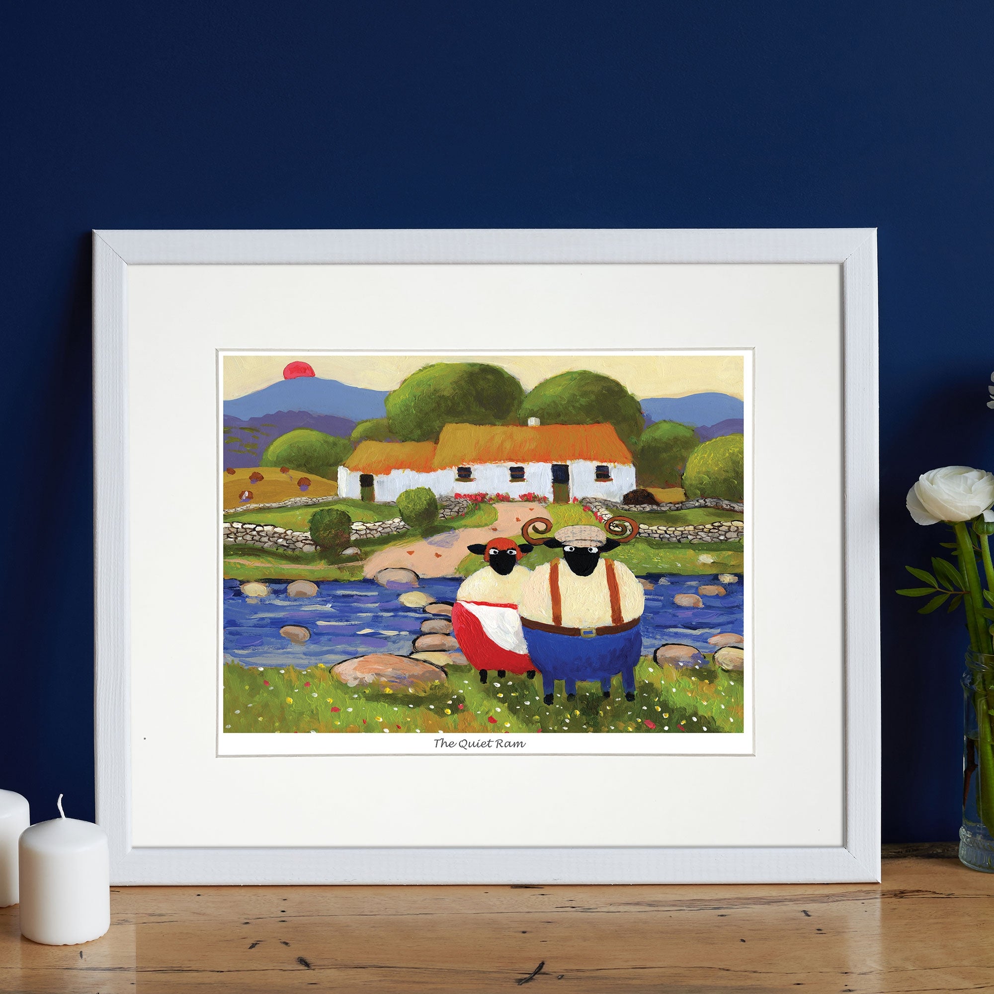 The Quiet Ram Mounted Print