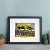 Ewe Owl Hoot Mounted Print