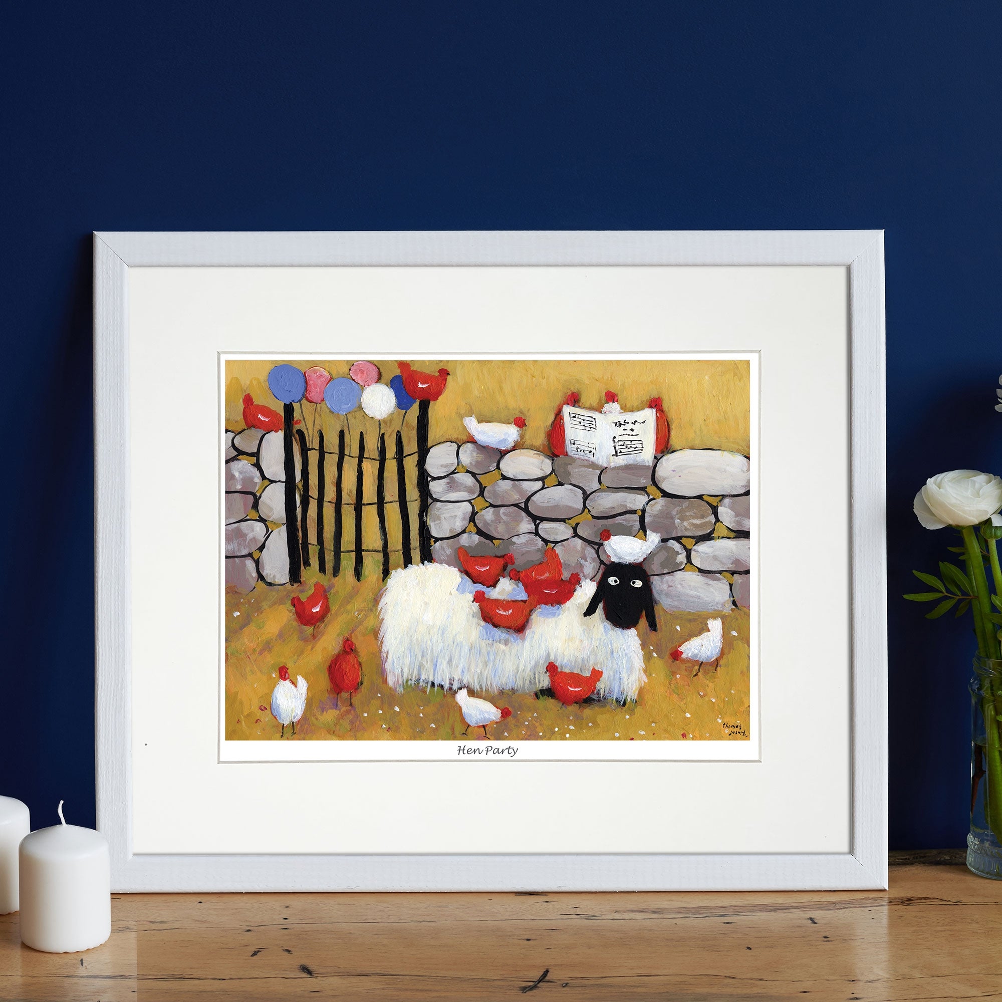 Hen Party Mounted Print