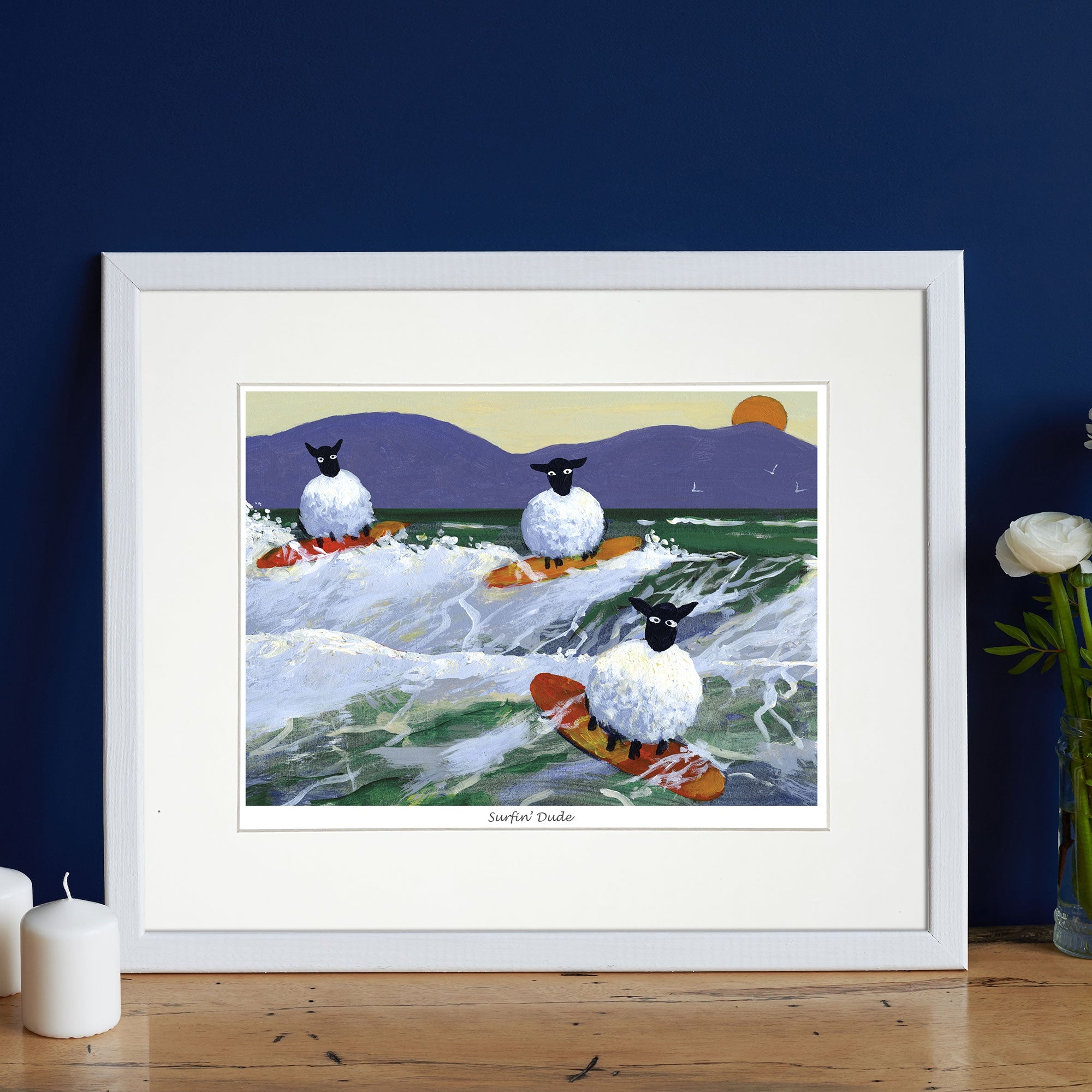Surfin Dude Mounted Print