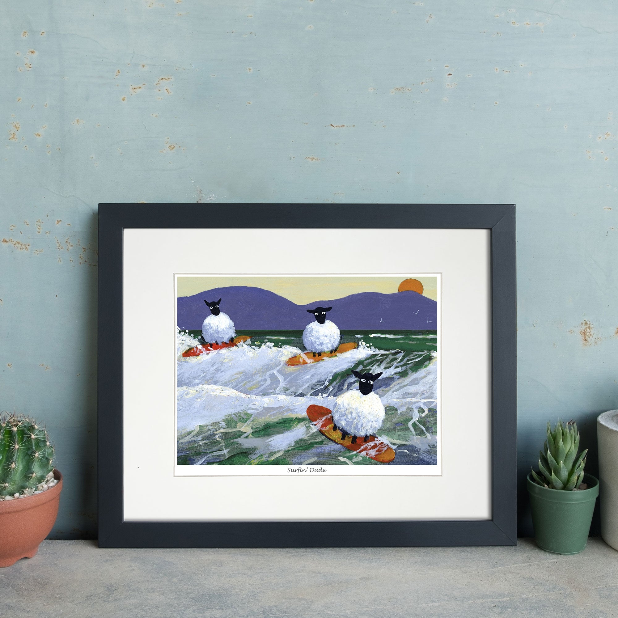Surfin Dude Mounted Print
