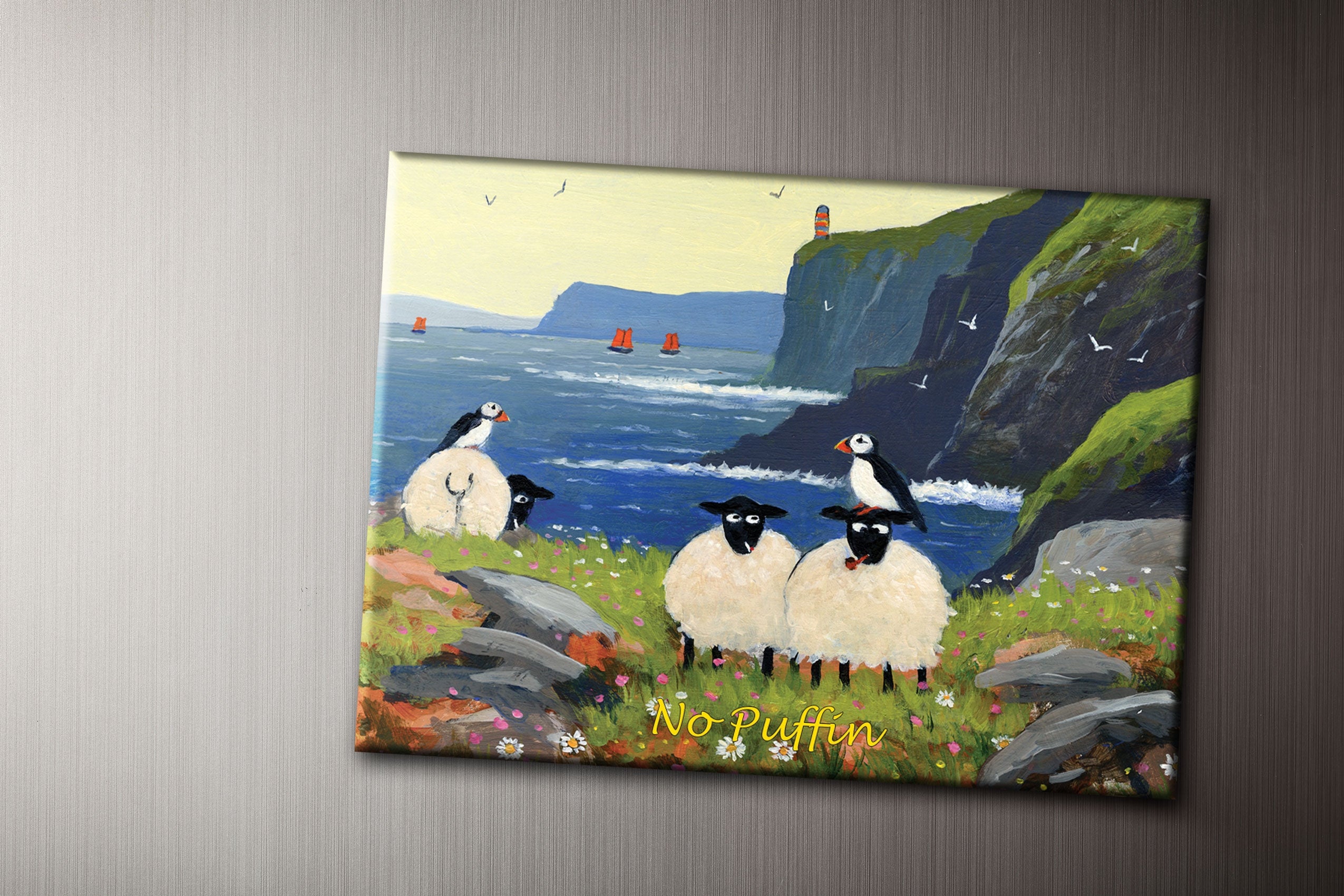 No Puffin Fridge Magnet