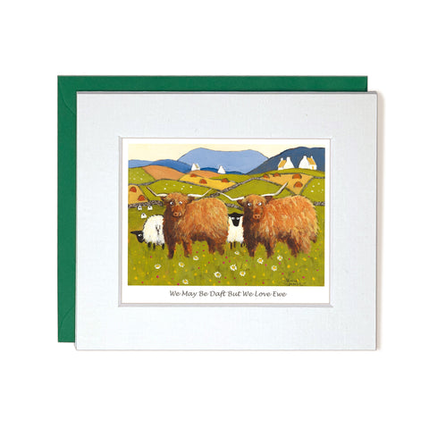 Notecard farm animals in a field