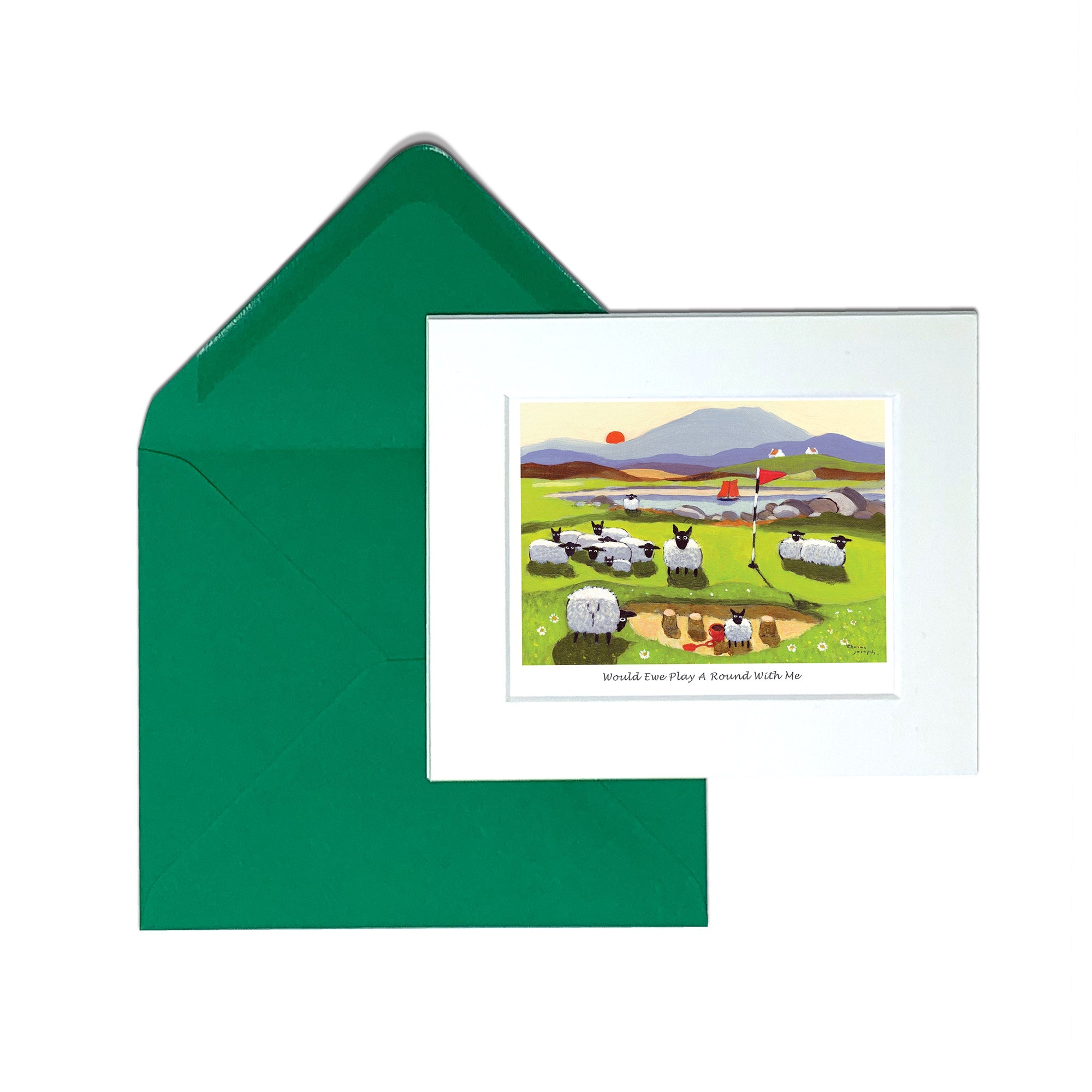 Would Ewe Play A Round Greeting Card
