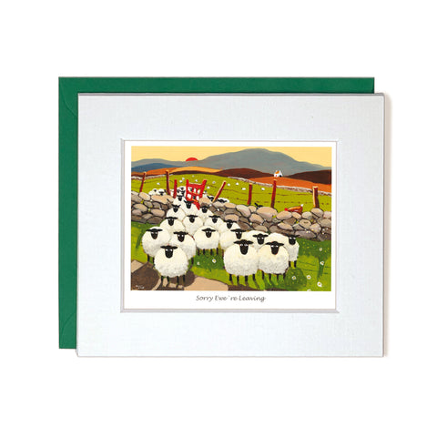 Envelope and Card sheep coming out of a field