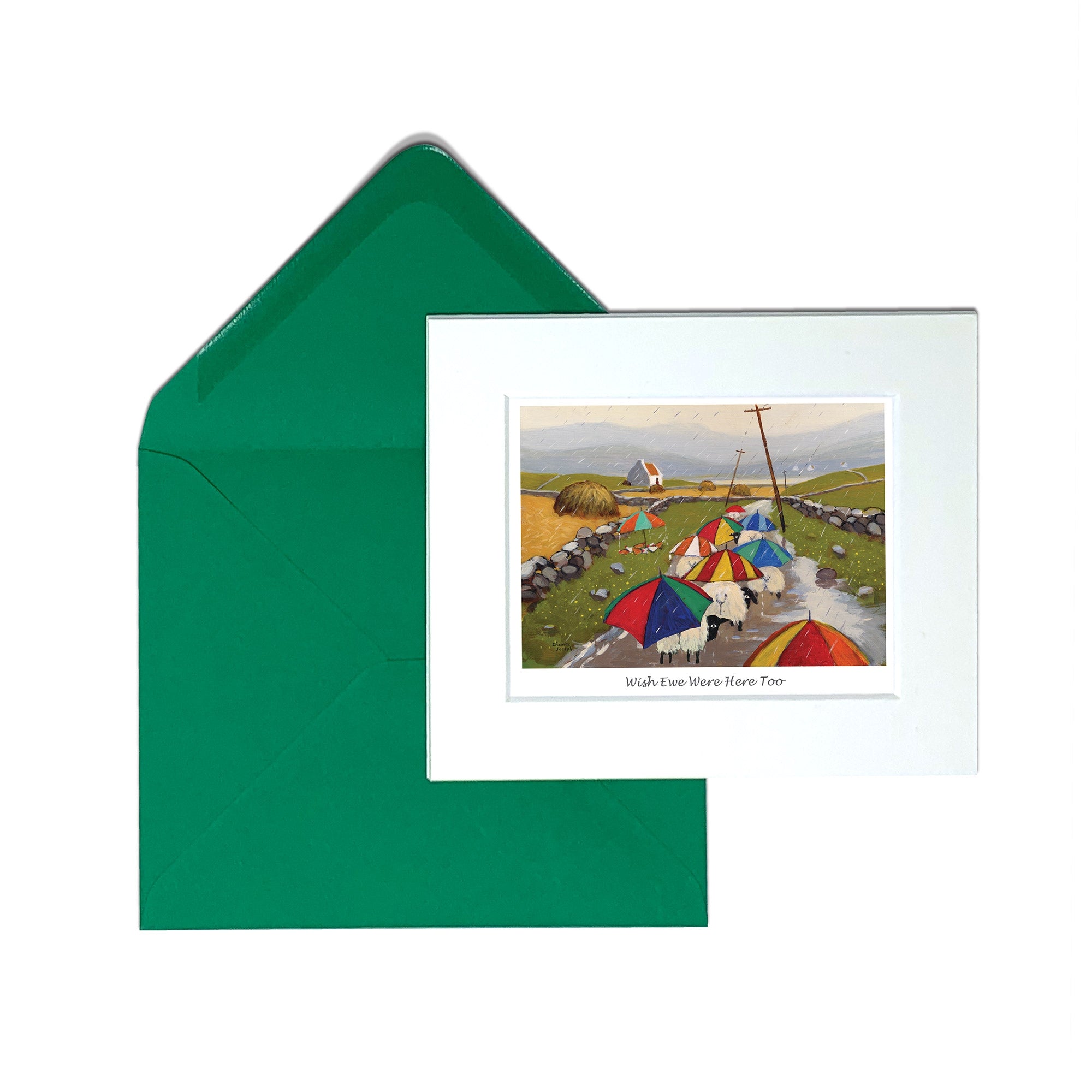 Wish Ewe Were Here Too Greeting Card