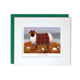 Envelope and Card sheep wearing Scottish clothing