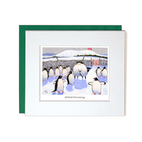 Card with mount Freezing cold Penguins