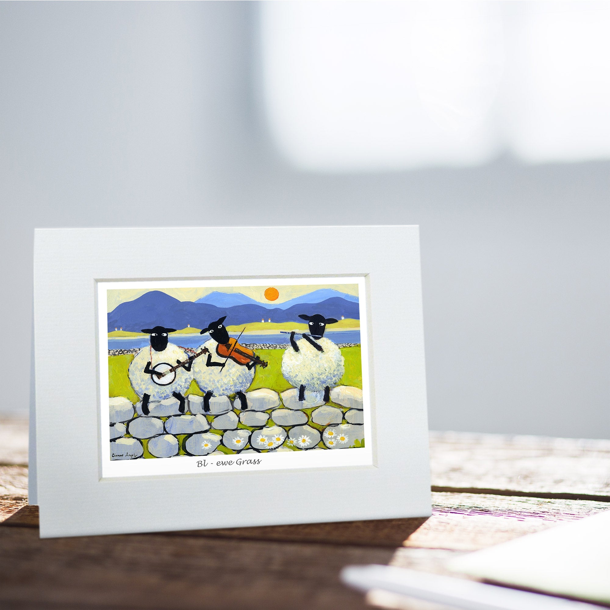 Bl-ewe Grass Greeting Card