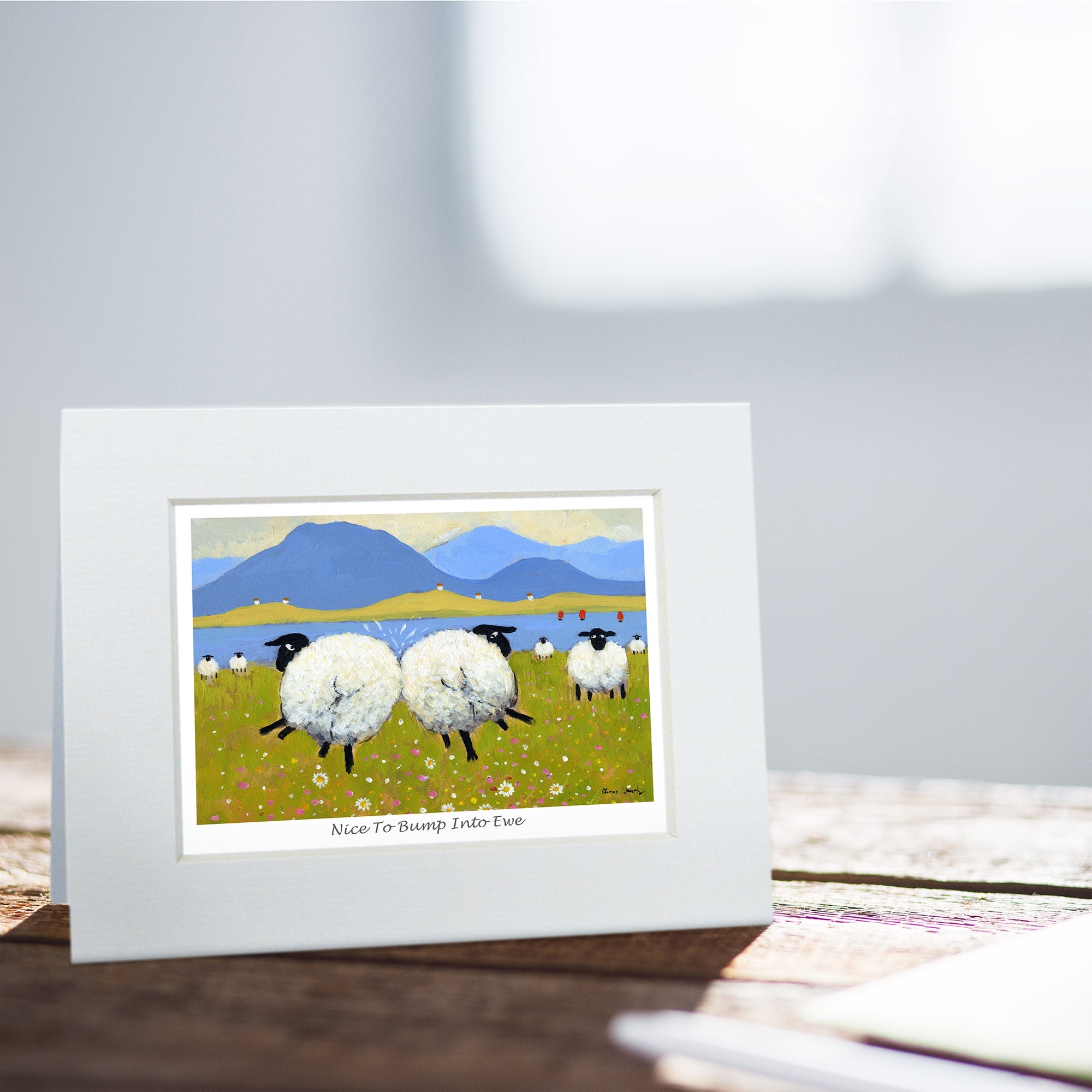 Nice Bumping In To Ewe Greeting Card