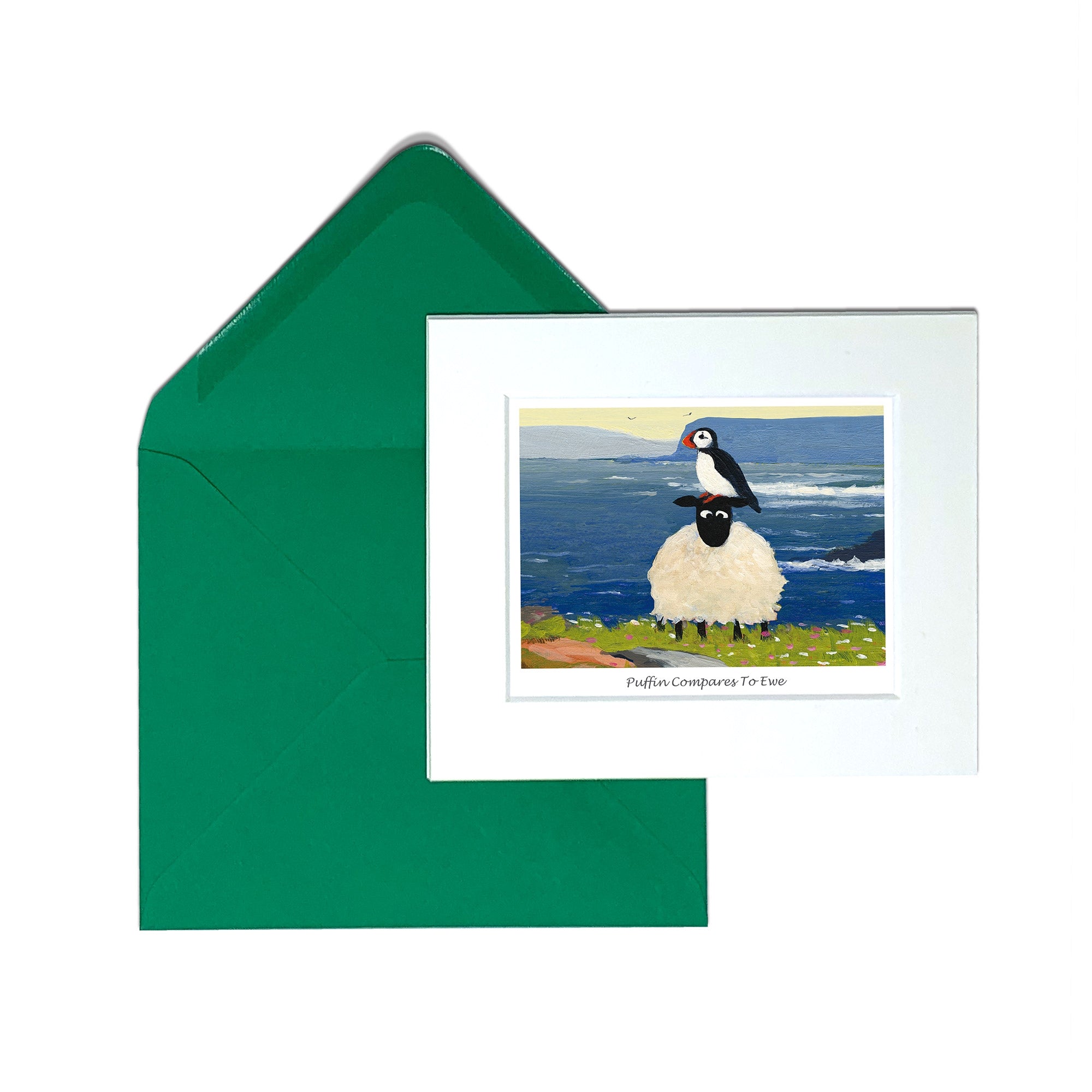 Puffin Compares To Ewe Greeting Card