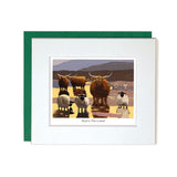 Highland Cow Mounted Greeting Card