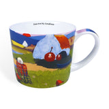 New bone china mug thatched cottage with cows and sheep