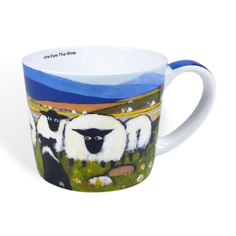 Ceramic mug Sheep listening to dog