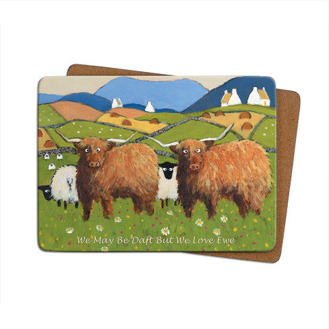 We're Daft But We Love Ewe Single Table Mat