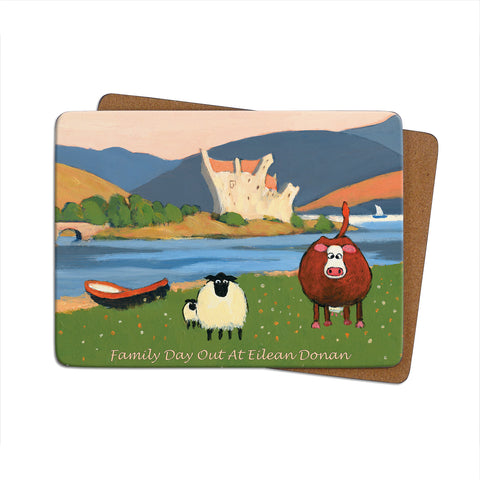 Family Day At Eilean Donan Single Table Mat