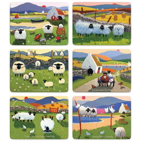 Table mat set 2 Silly sheep designs